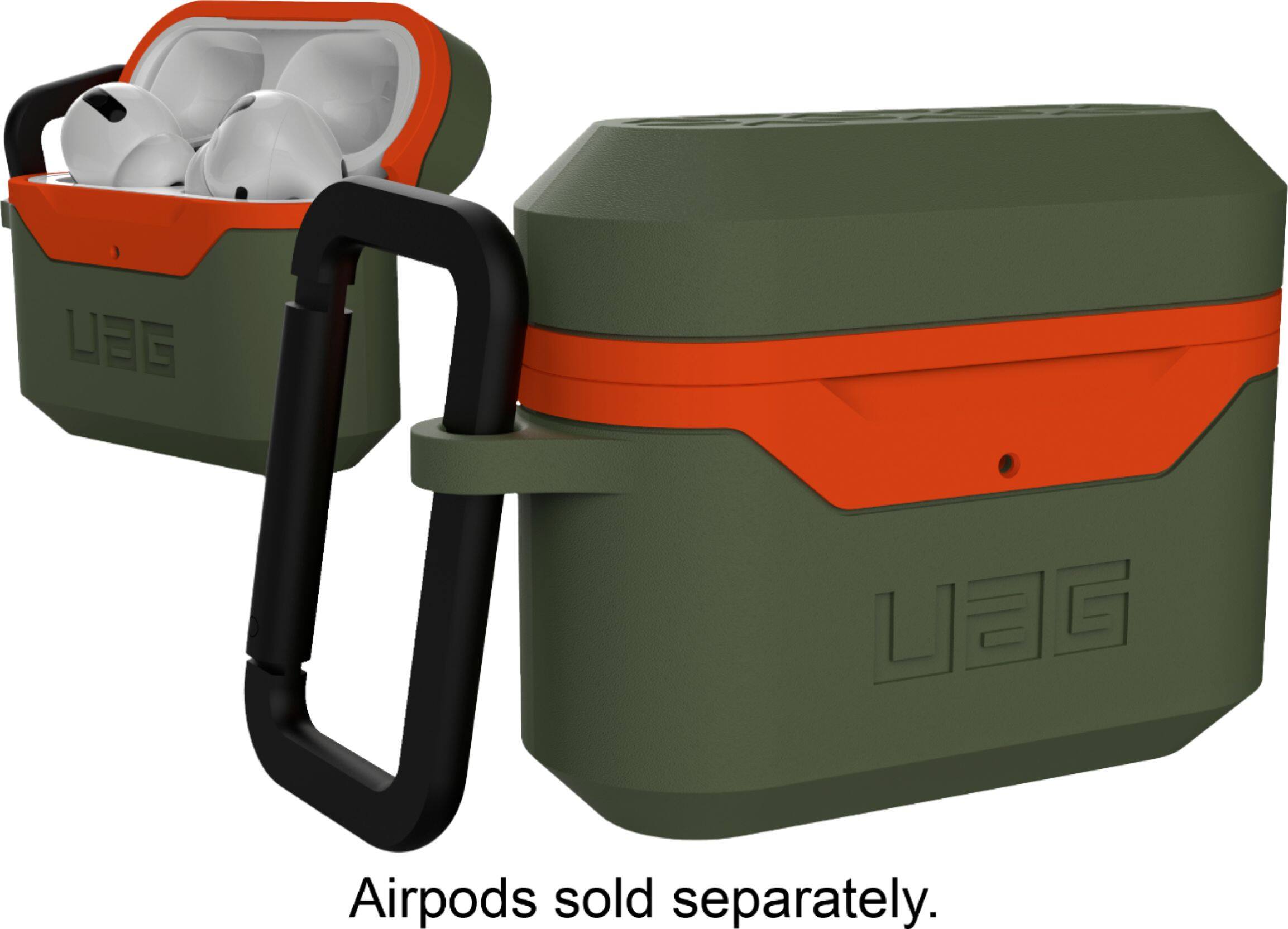 Left View: UAG - Hard Case for AirPod Pro - Olive