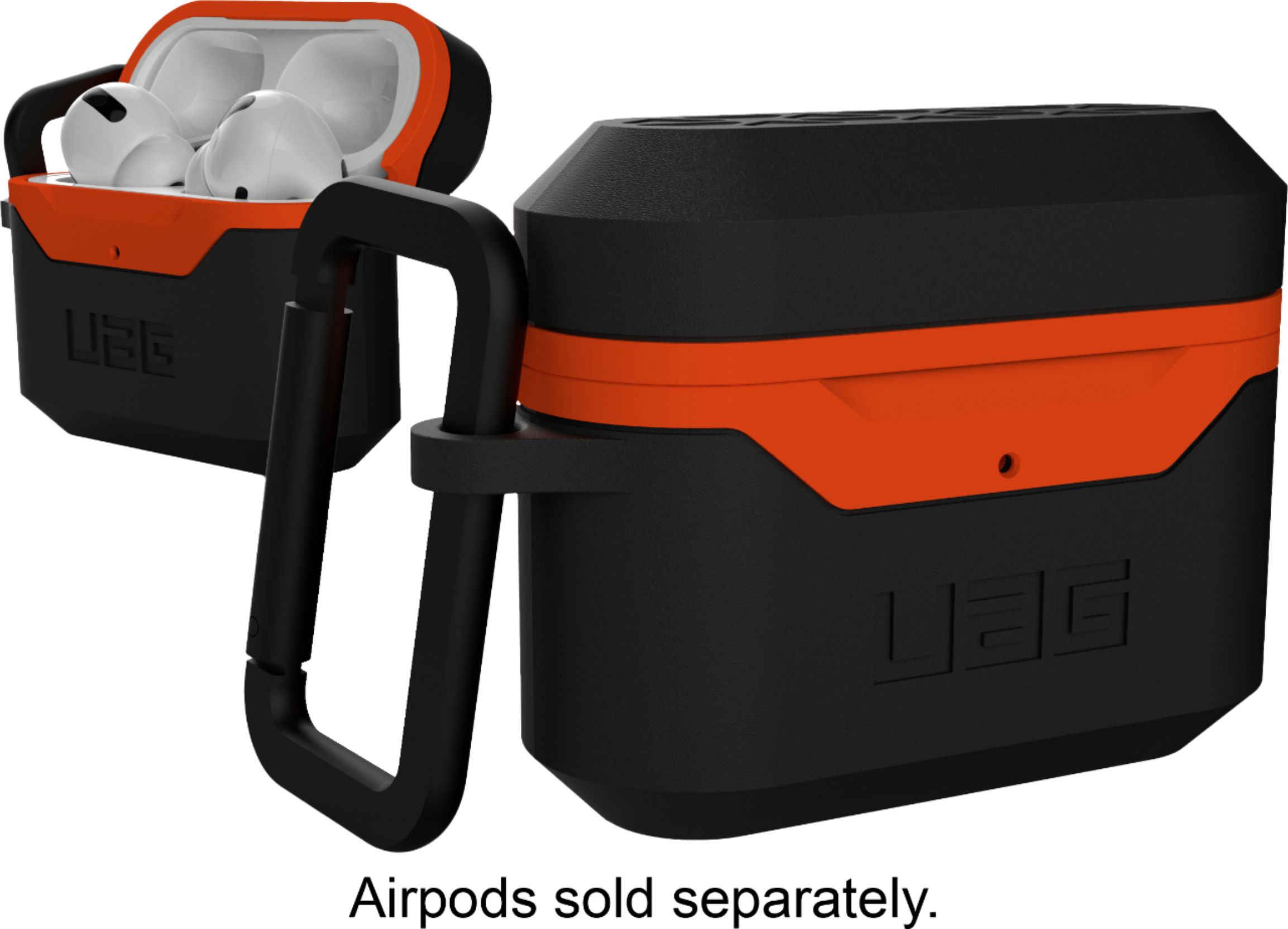 Left View: UAG - Hard Case for AirPod Pro - Orange