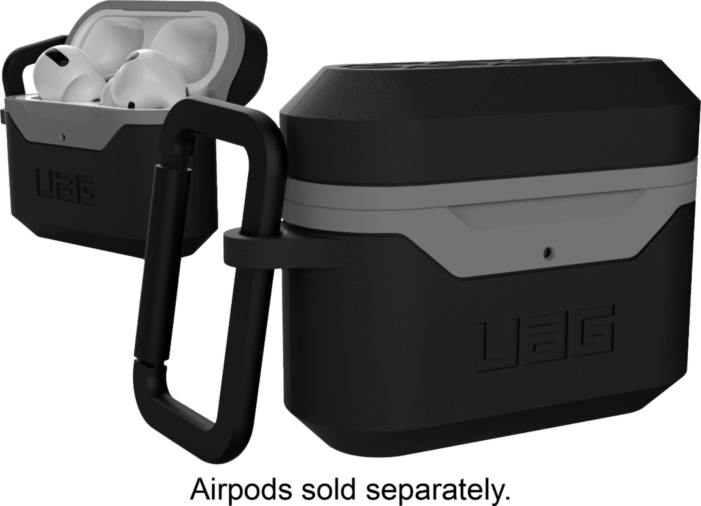 Left View: UAG - Hard Case for AirPod Pro - Grey