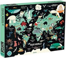 HACHETTE BOOK GROUP - MAP OF THE WORLD 1000 PIECE FAMILY PUZZLE - Front_Zoom
