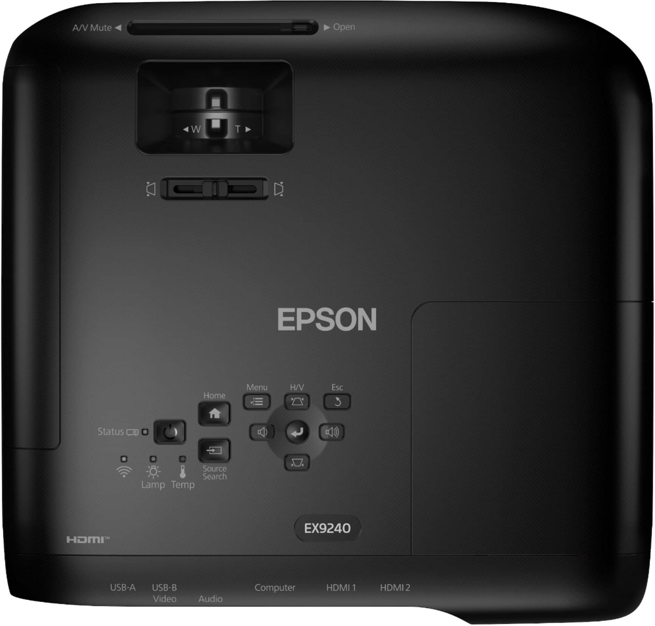 Alt View 14. Epson - Pro EX9240 3LCD Full HD 1080p Wireless Projector with Miracast - Black.