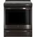 Front. GE Profile - 5.3 Cu. Ft. Slide-In Electric Induction True Convection Range with No Preheat Air Fry and WiFi - Black Stainless Steel.