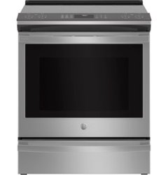 GE Profile - 5.3 Cu. Ft. Slide-In Electric Induction True Convection Range with No Preheat Air Fry and WiFi - Stainless Steel - Front_Zoom