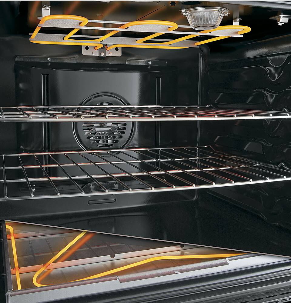 Alt View 16. GE Profile - 5.3 Cu. Ft. Slide-In Electric Induction True Convection Range with No Preheat Air Fry and WiFi - Stainless Steel.
