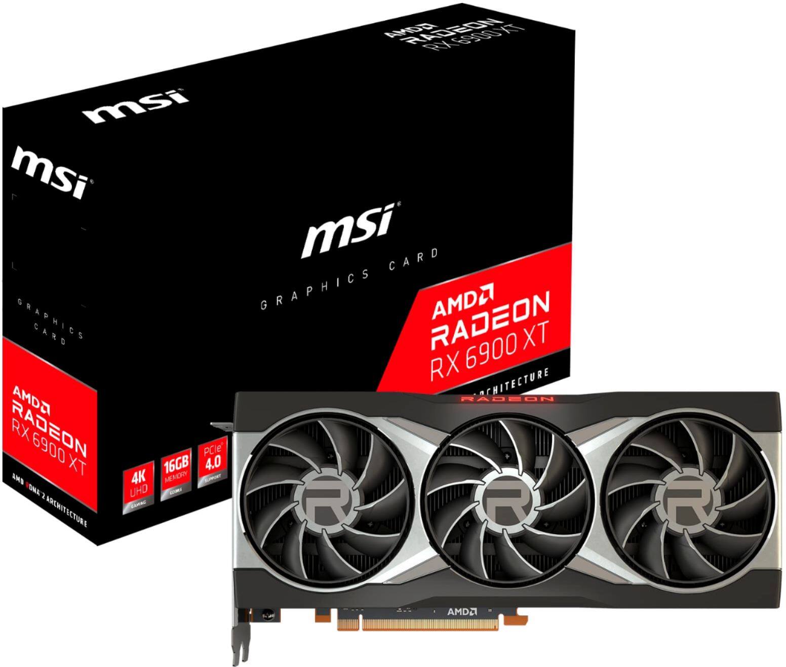 Alt View 13. MSI - AMD Radeon RX 6900 XT 16G - GDDR6 - PCI Express 4.0 - Graphics Card - Black/Sliver.