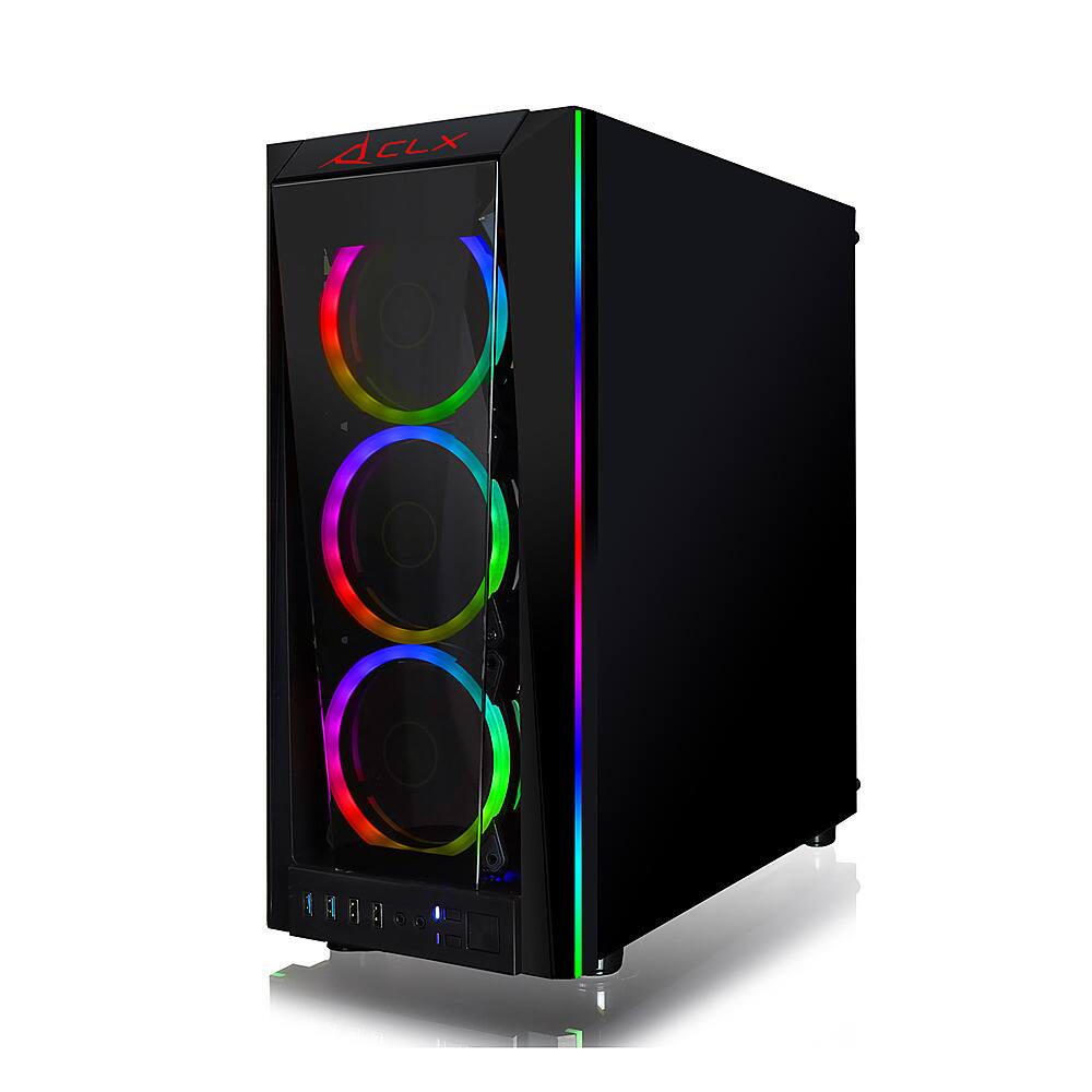 Alt View 4. CLX - SET Gaming Desktop - Intel Core i9 12900KF - 32GB DDR4 3200 Memory - GeForce RTX 4060 Ti - 1TB NVMe M.2 SSD + 4TB HDD - Black.