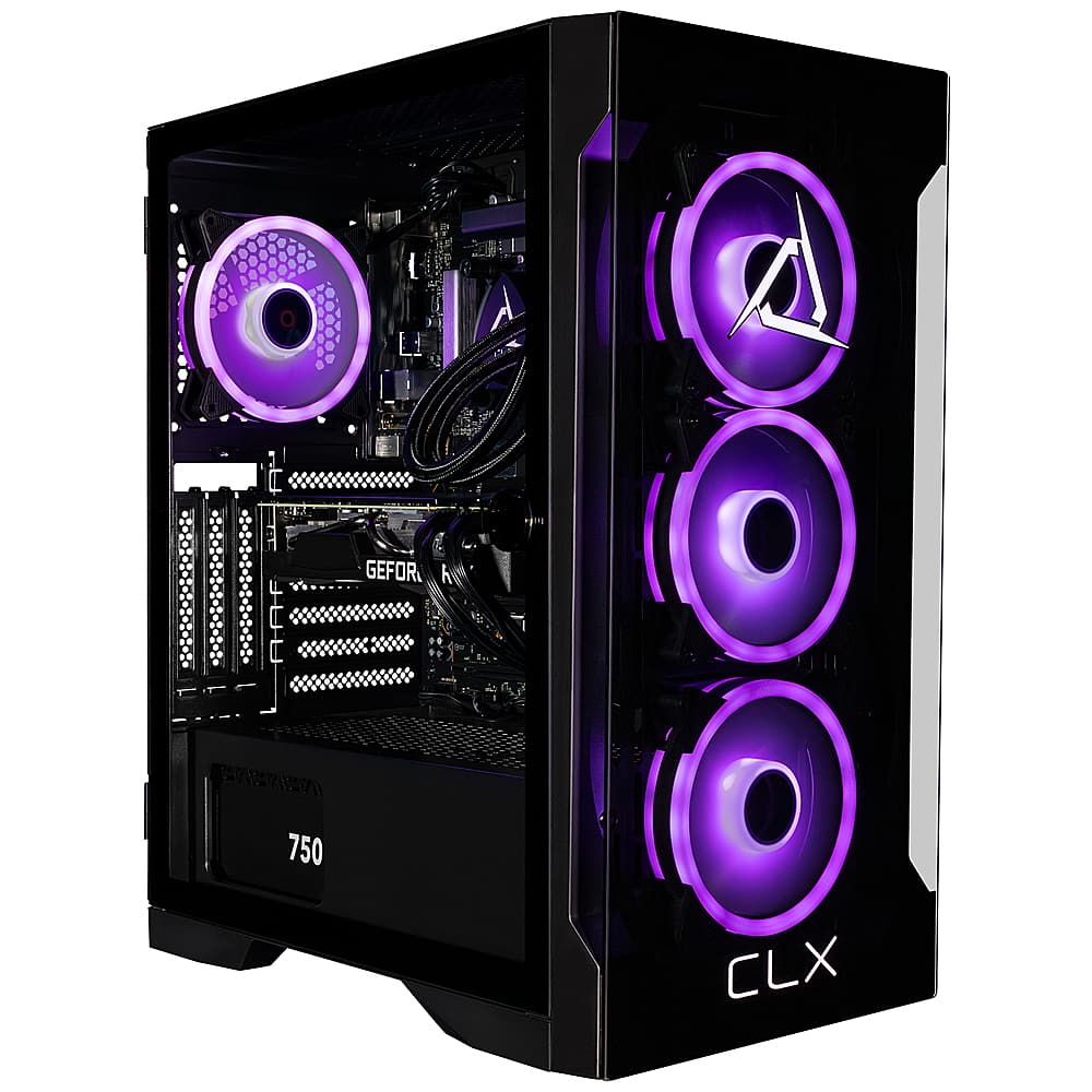 Alt View 2. CLX - SET Gaming Desktop - Intel Core i9 12900KF - 32GB DDR4 3200 Memory - GeForce RTX 4060 Ti - 1TB NVMe M.2 SSD + 4TB HDD - Black.
