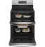 Alt View 12. GE Profile - 6.6 Cu. Ft. Freestanding Double Oven Electric True Convection Range with No Preheat Air Fry and Wi-Fi - Stainless Steel.