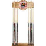 Alt View Zoom 11. Phoenix Suns NBA City Stained Wood Cue Rack with Mirror - Orange, Black, Gray, Yellow.
