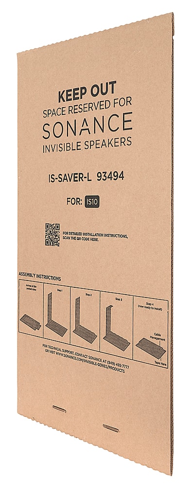 Front. Sonance - LARGE IS SPACE SAVER - Invisible Series Space Saver for IS10 Speaker (4-Pack) - Brown.