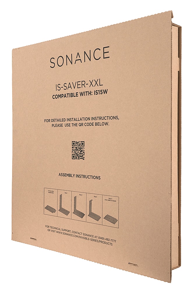 Front. Sonance - XXL IS SPACE SAVER - Invisible Series Space Saver for IS15W Speaker (Each) - Brown.
