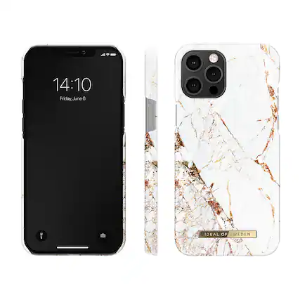 Front. iDeal of Sweden - Fashion Case Apple iPhone 12 Pro Max - White and Gold.