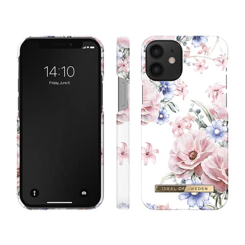 iDeal of Sweden - Fashion Case Apple iPhone 12 Mini - White and Pink Flowers