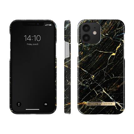 Front. iDeal of Sweden - Fashion Case Apple iPhone 12/12 Pro - Black and Gold.