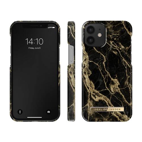 iDeal of Sweden - Fashion Case Apple iPhone 12 Mini - Black and Gold