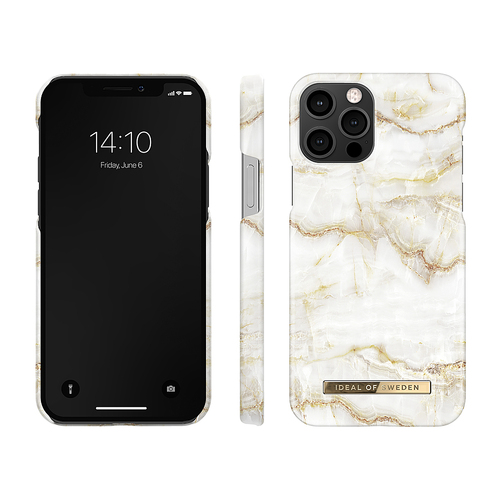iDeal of Sweden - Standard Case Apple iPhone 12/12 Pro - White and Gold