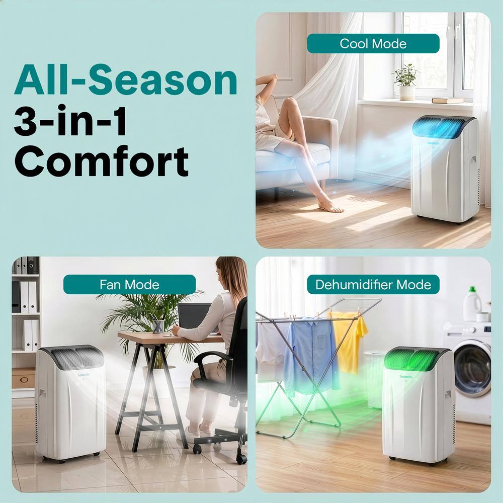 All-Season 3-in-1 Comfort  
Cool Mode  
Fan Mode  
Dehumidifier Mode
