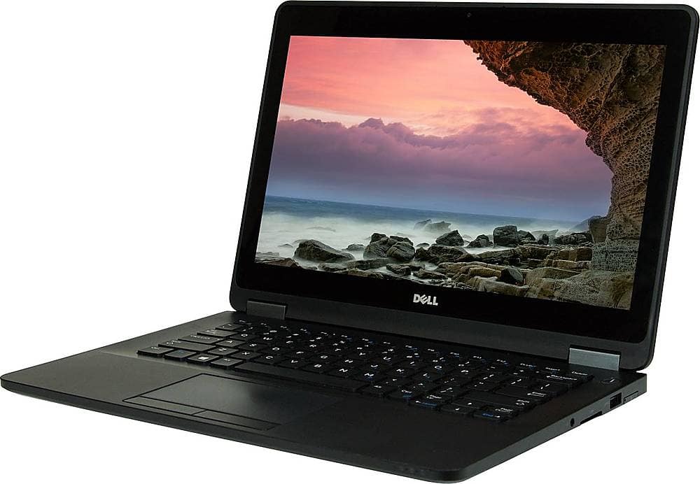 Left View: Dell - Latitude E7270 12.5" Refurbished Laptop - Intel Core i5 - 16GB Memory - 256GB SSD