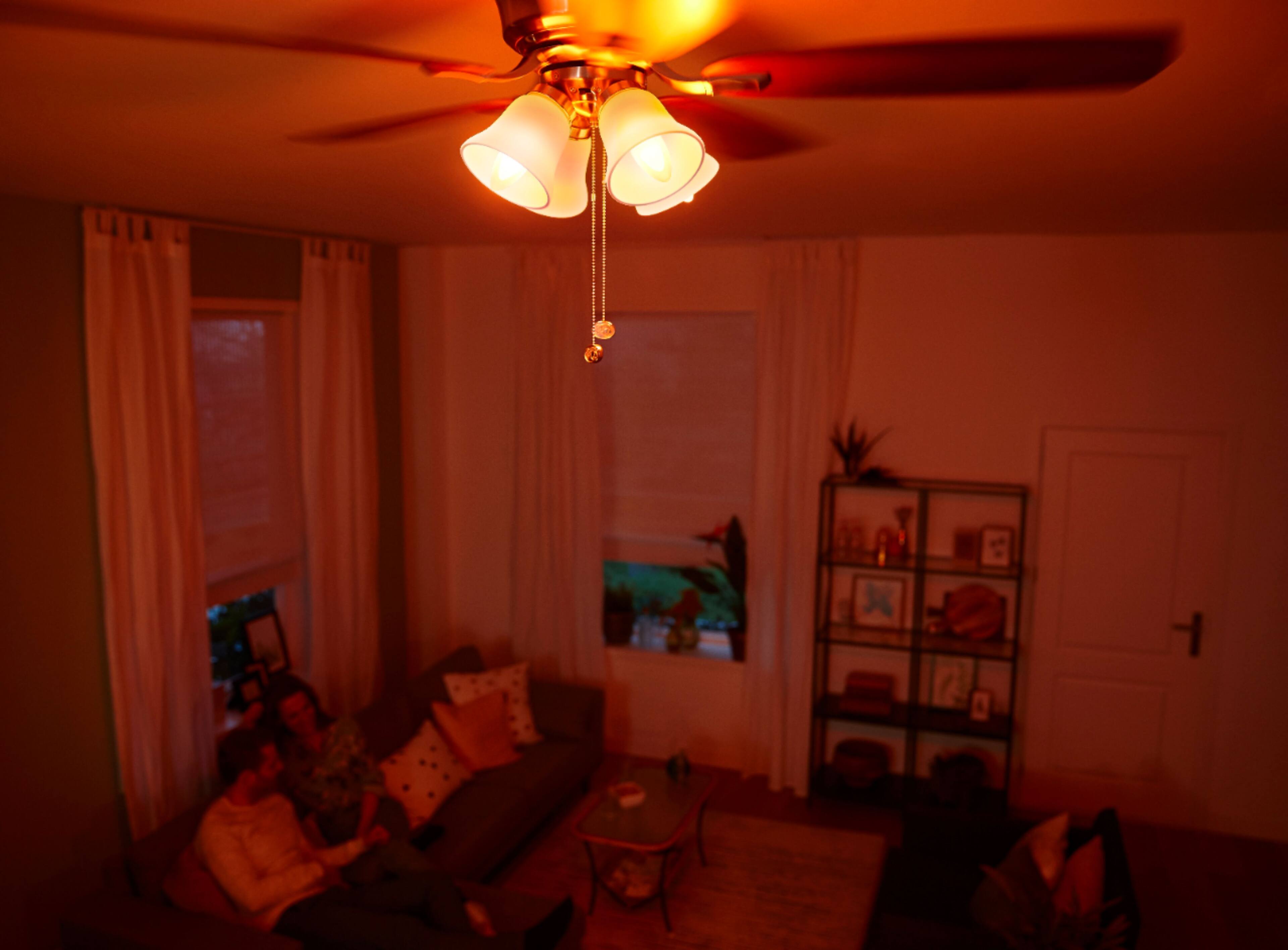 Alt View 12. Philips - Geek Squad Certified Refurbished Hue E12 Smart LED Bulb - White and Color Ambiance.