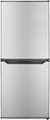 Front. Insignia™ - 4.9 Cu. Ft. Mini Fridge with Bottom Freezer and ENERGY STAR Certification - Stainless Steel.