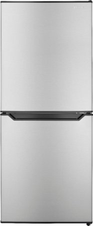 Insignia™ - 4.9 Cu. Ft. Mini Fridge with Bottom Freezer and ENERGY STAR Certification - Stainless Steel