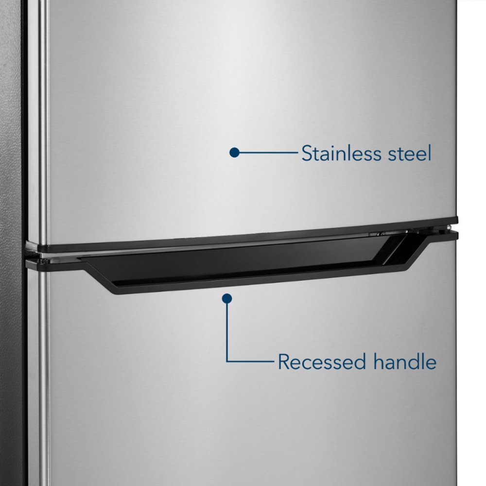 Zoom in on Alt View Zoom 17. Insignia™ - 4.9 Cu. Ft. Mini Fridge with Bottom Freezer - Stainless steel.