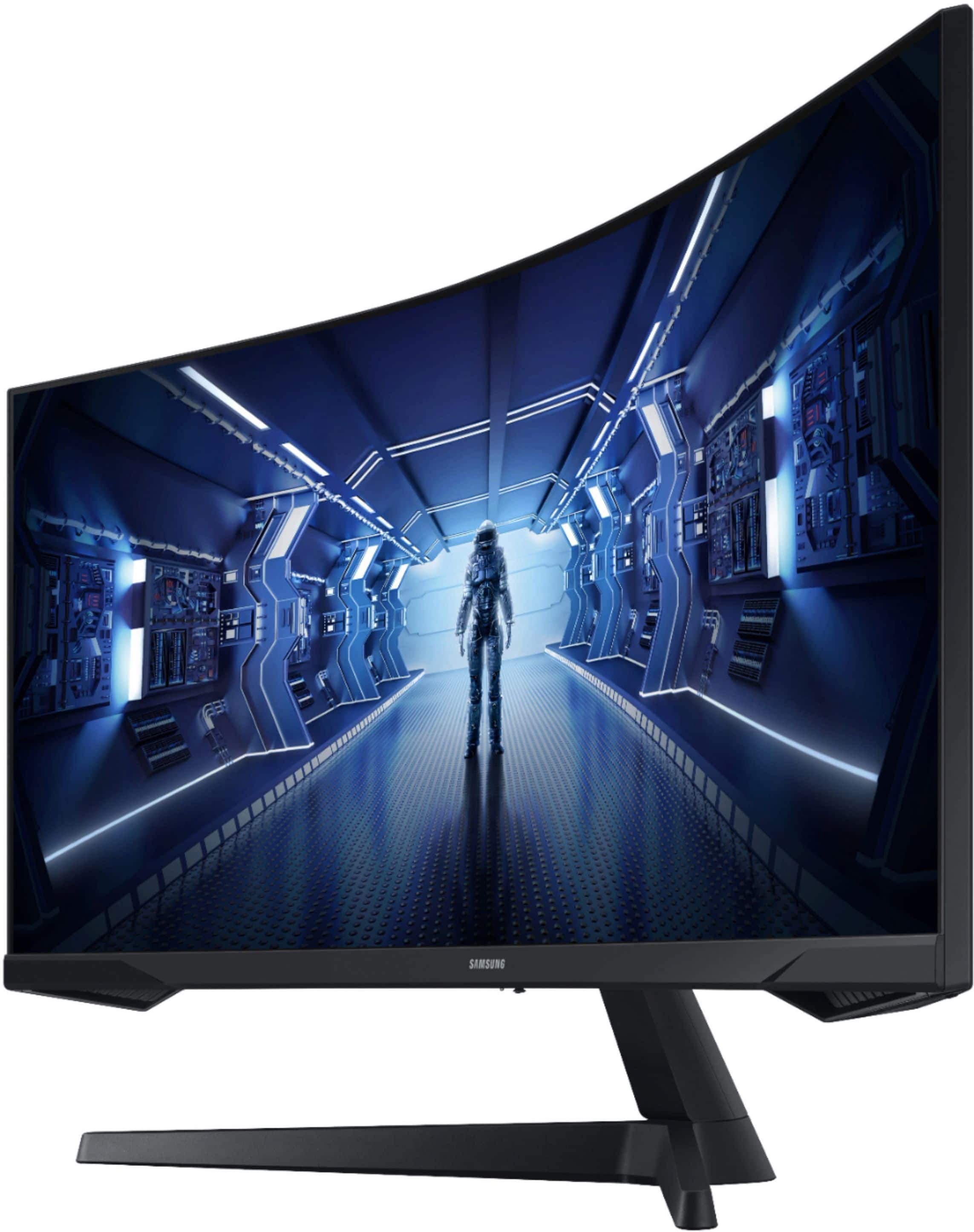 Alt View 15. Samsung - 34” Odyssey G5 1000R Curved 1ms 165Hz QHD FreeSync Prem Gaming Monitor - Black.