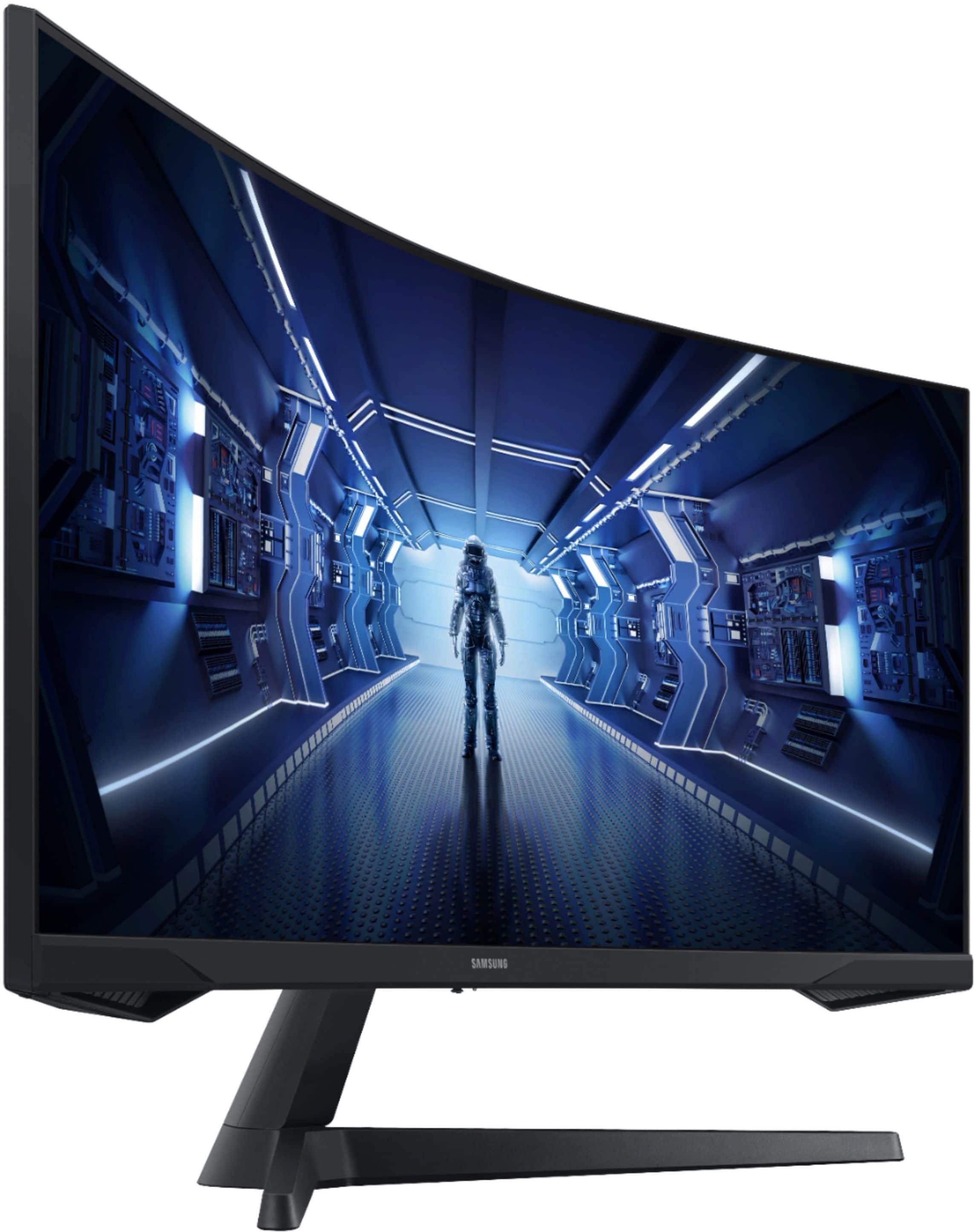 Alt View 16. Samsung - 34” Odyssey G5 1000R Curved 1ms 165Hz QHD FreeSync Prem Gaming Monitor - Black.