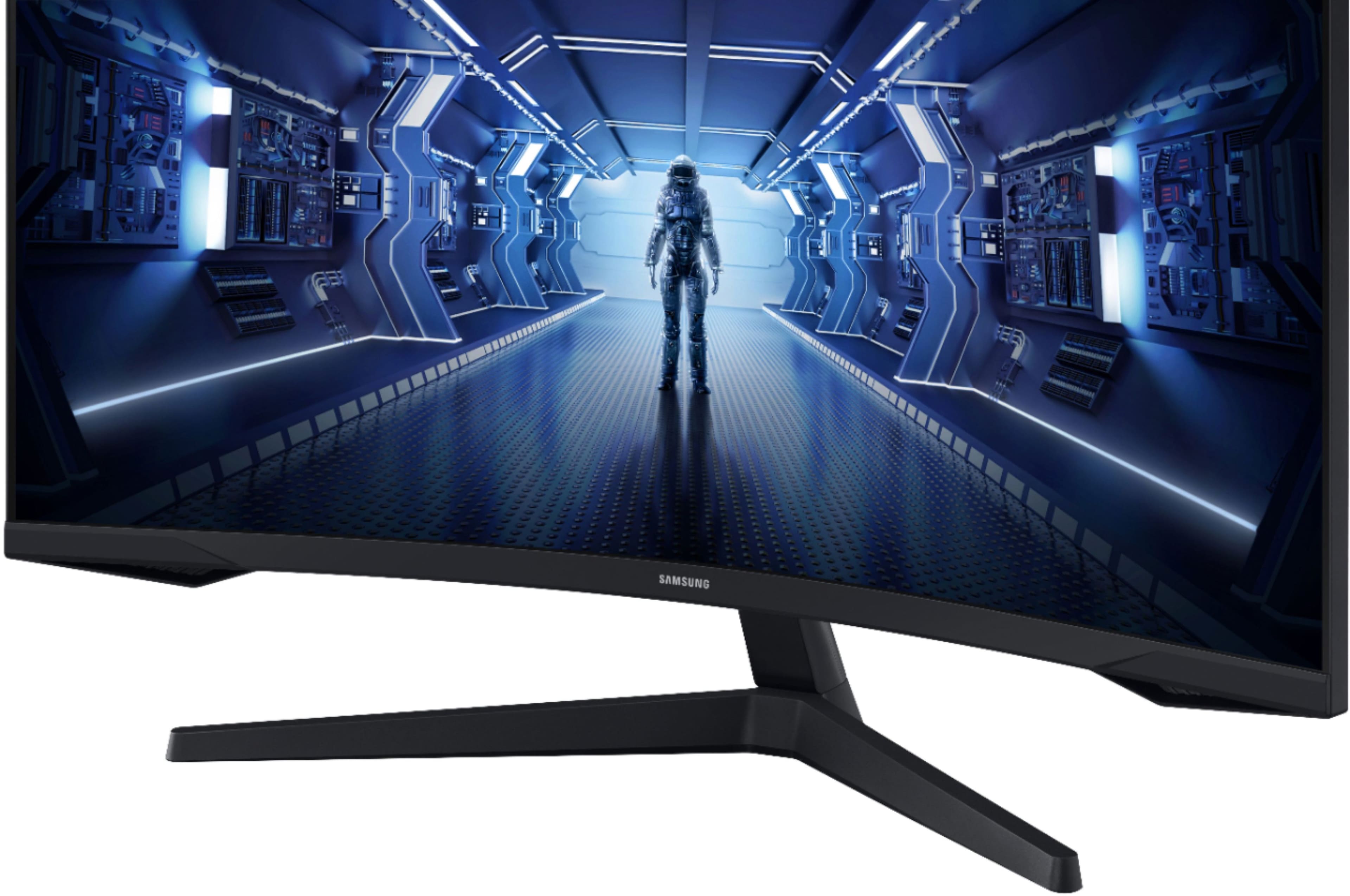 Alt View 21. Samsung - 34” Odyssey G5 1000R Curved 1ms 165Hz QHD FreeSync Prem Gaming Monitor - Black.