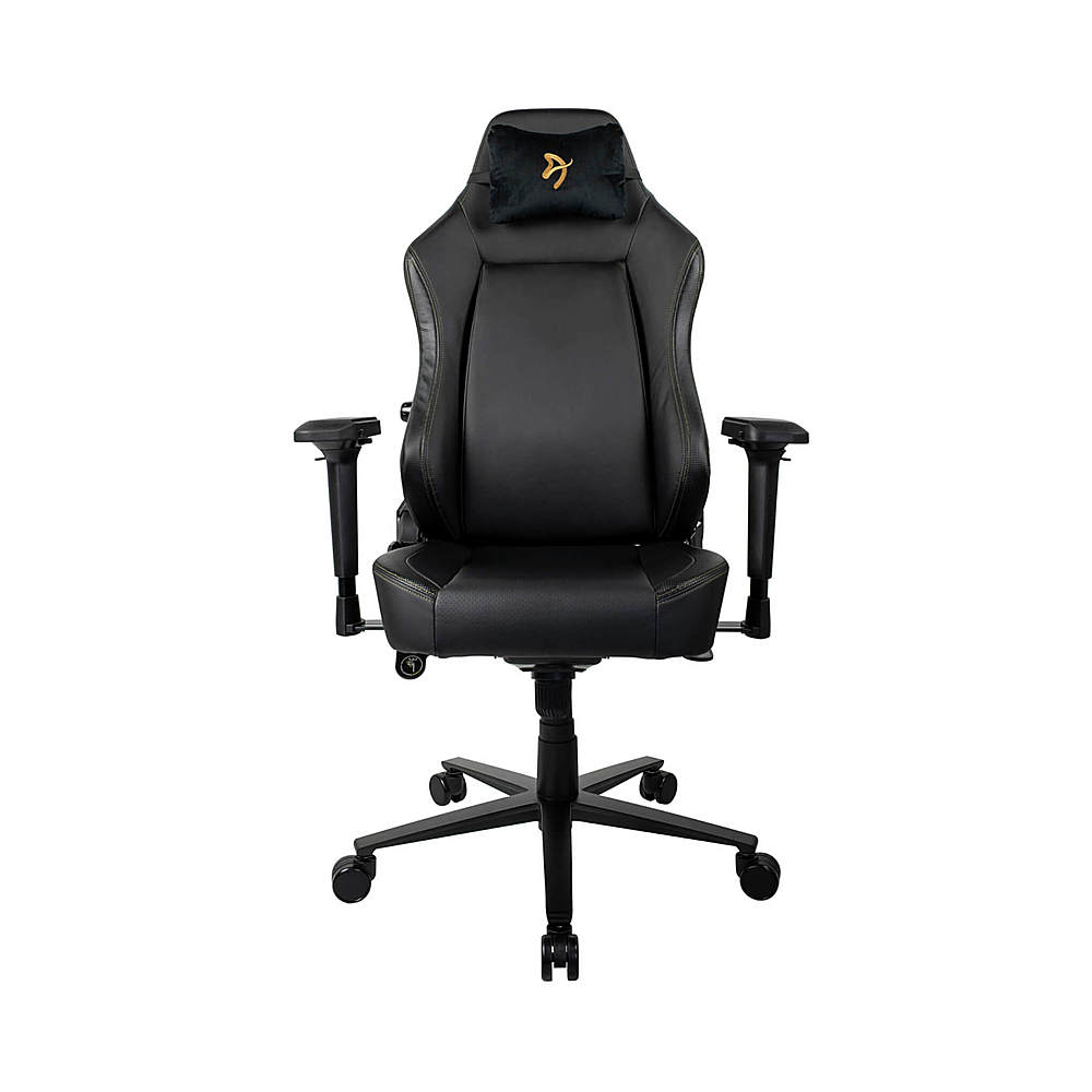 Arozzi - Primo Premium PU Leather Gaming/Office Chair - Black - Gold Accents