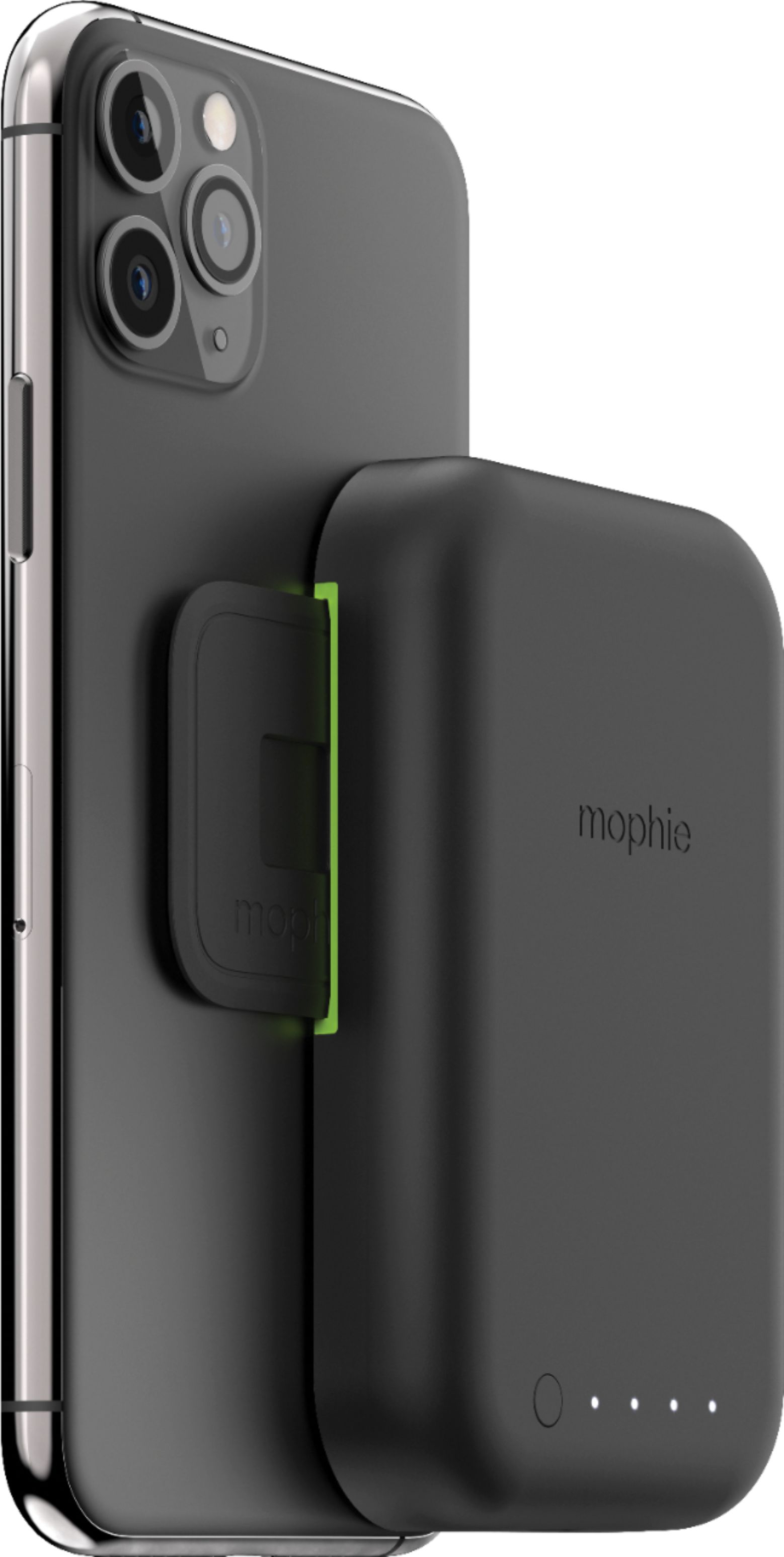 Angle View: mophie - Juice Pack Connect 5,000 mAh Portable Battery for Qi-enabled Smartphones - Black