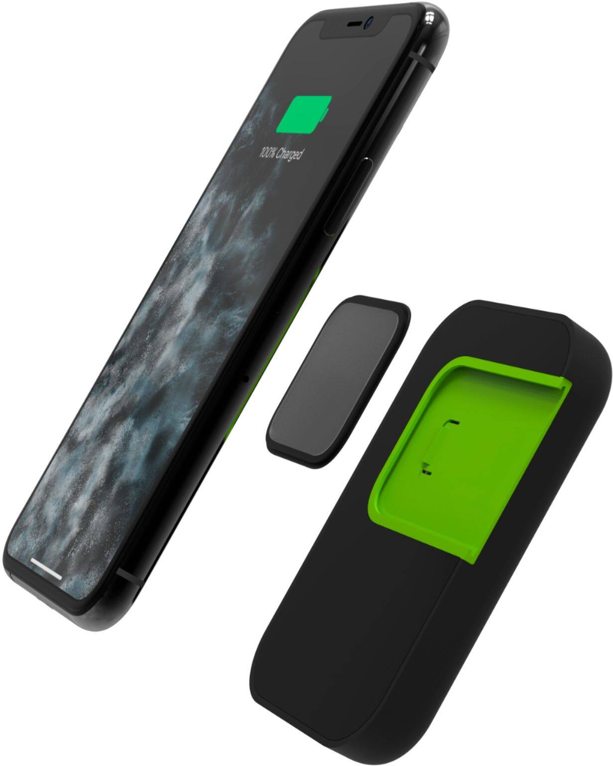Alt View 3. mophie - Juice Pack Connect 5,000 mAh Portable Battery for Qi-enabled Smartphones - Black.