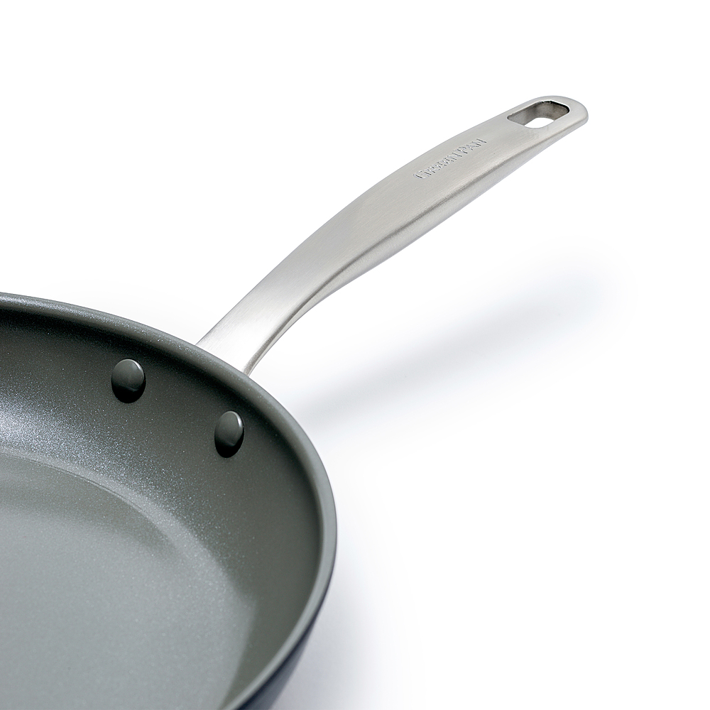 GreenPan Chatham 5 qt. Hard-Anodized Aluminum Ceramic Nonstick Saute Pan in  Gray with Glass Lid CC000123-001 - The Home Depot