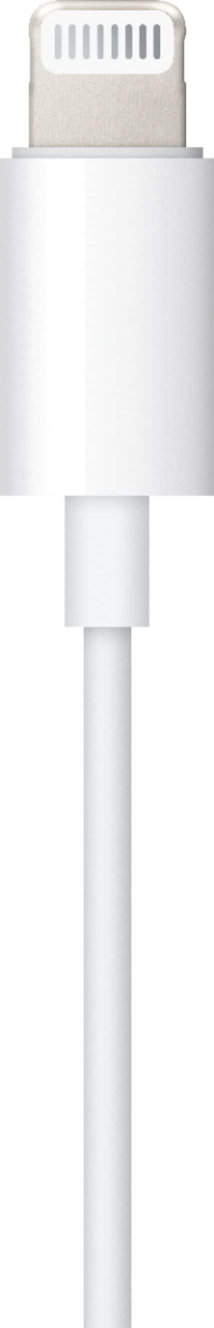 Front. Apple - 3.94' Lightning to 3.5mm Audio Cable - White.