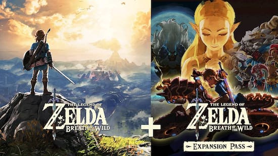 The Legend of Zelda Breath of the Wild and The Legend of Zelda Breath of the Wild Expansion Pass Bundle Nintendo Switch Nintendo Switch Lite