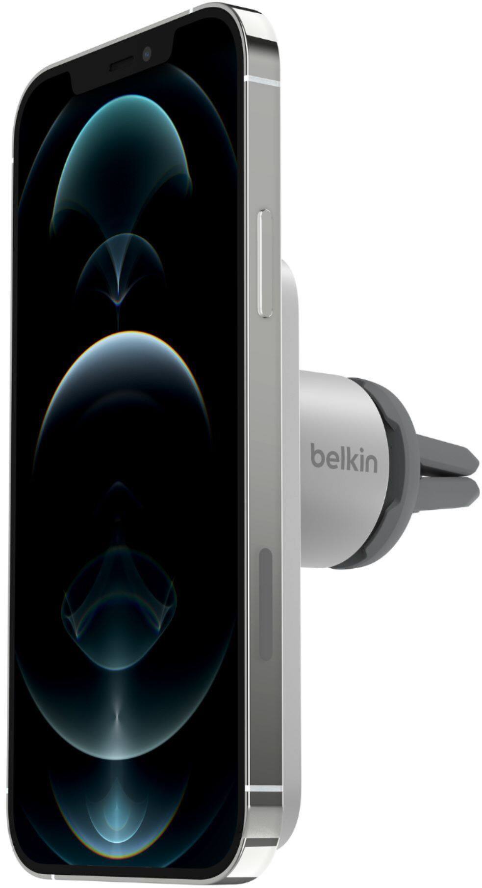 Alt View 15. Belkin - MagSafe Vent Mount Pro - Car Phone Holder for iPhone 15, 14, 13 Pro, Pro Max, & Mini - Magnetic Phone Mount for Car - Gray.