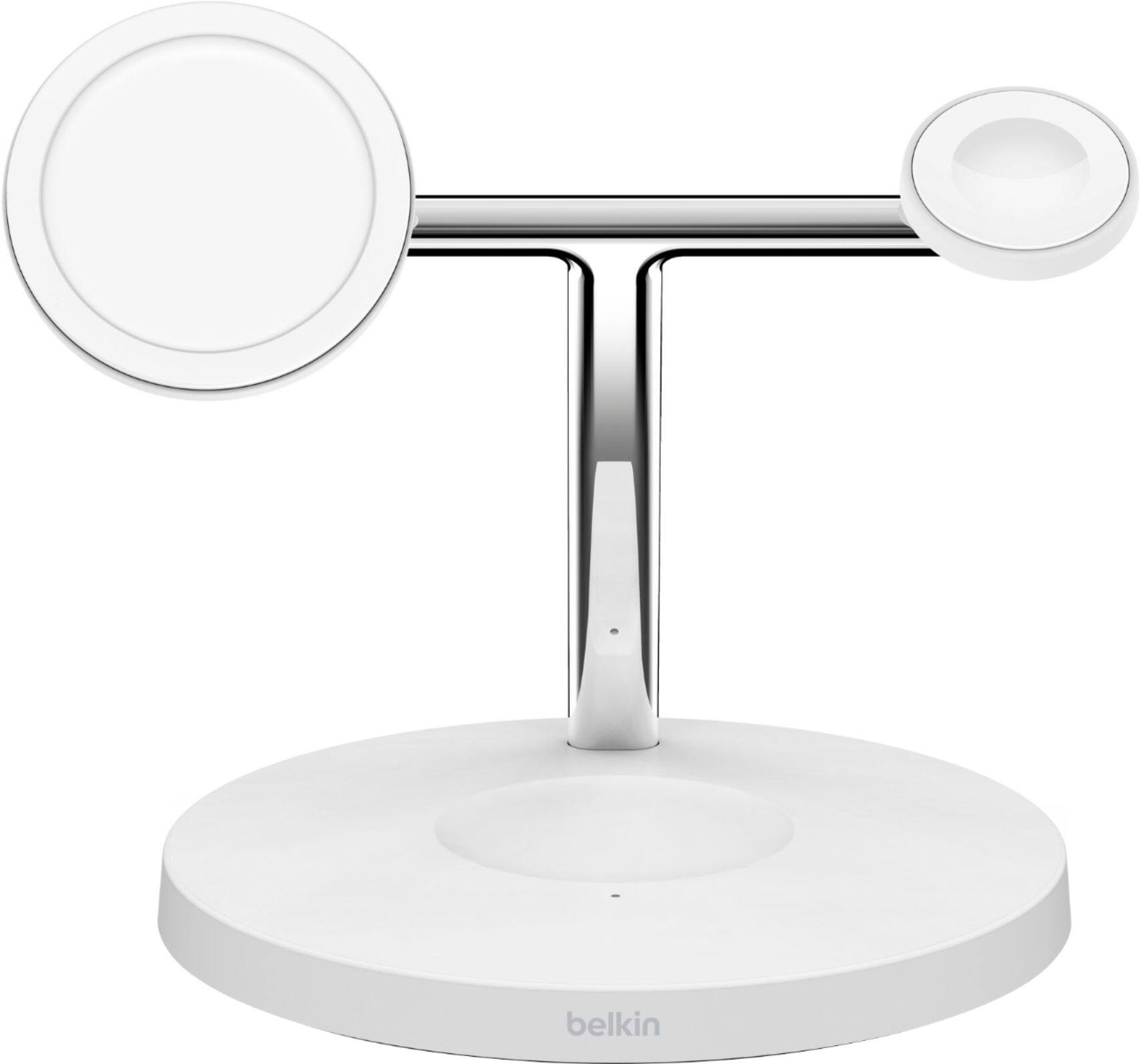 Belkin BoostCharge PRO 3-in-1 Wireless Charger with MagSafe for iPhone 13,  12 + Apple Watch + AirPods (Magnetically Charges iPhone 13 and 12 Models up