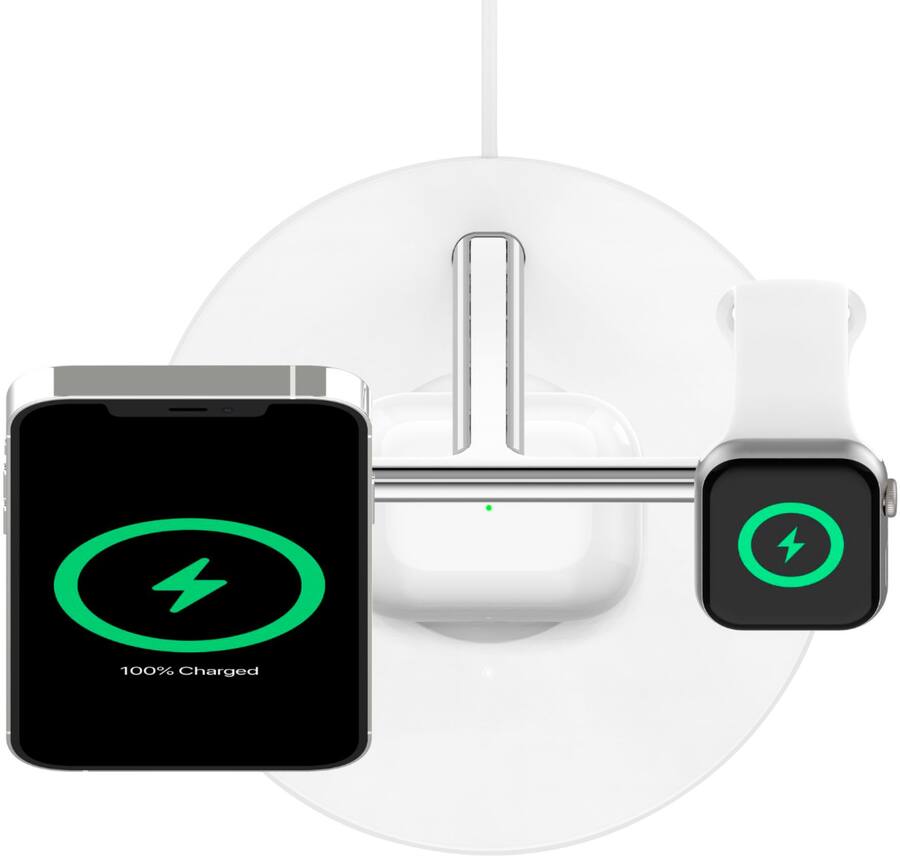 Belkin BOOSTCHARGE PRO 3 in 1 Wireless Charger with MagSafe for Belkin BOOSTCHARGE PRO 3 in 1 Wireless Charger with MagSafe for