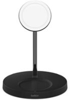 Belkin - BoostCharge Pro 2-in-1 Wireless Charger Stand with MagSafe for iPhone 13, iPhone 13 Pro, iPhone 12 and iPhone 12 Pro - Black - Front_Zoom