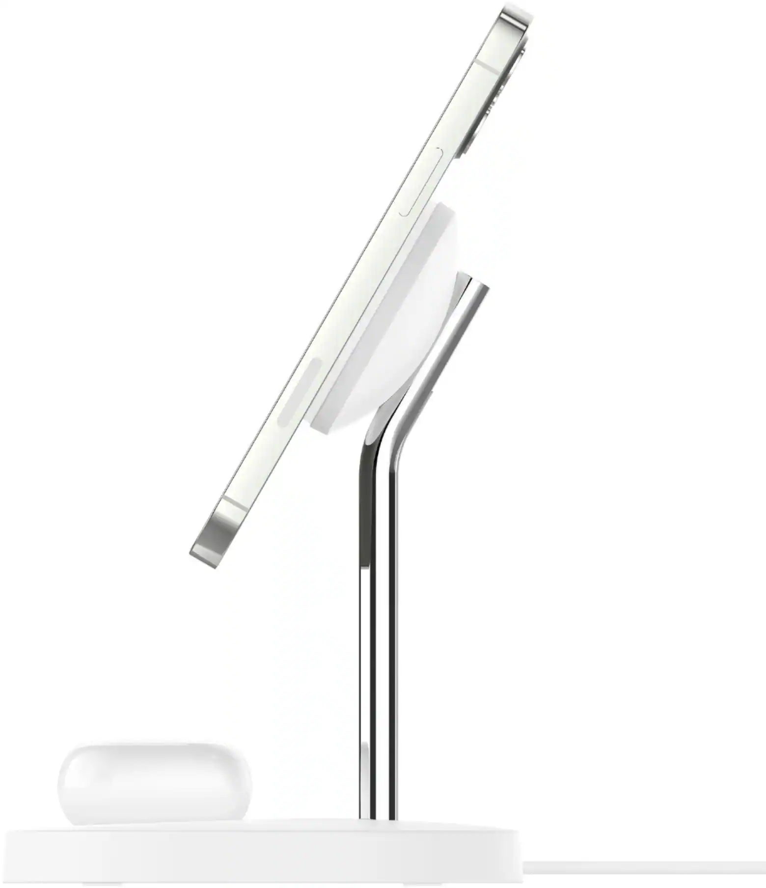 Alt View 14. Belkin - BoostCharge Pro 2-in-1 Wireless Charger Stand with MagSafe for iPhone 14/13/12 Series Devices - White.
