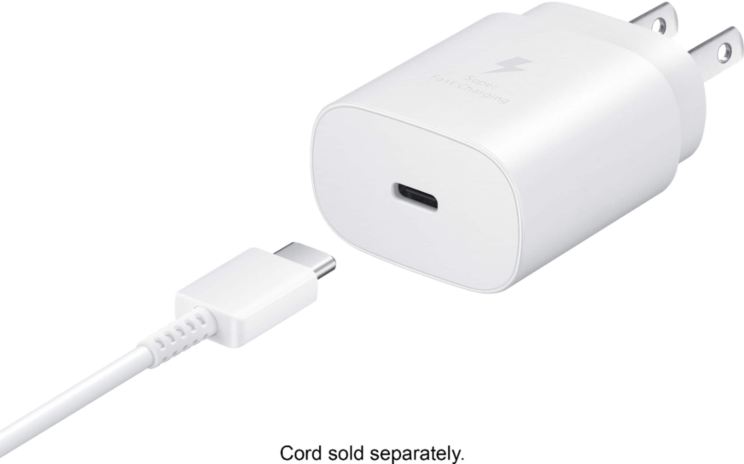 Alt View 12. Samsung - 25W Super Fast Charging Wall Charger USB-C - White.