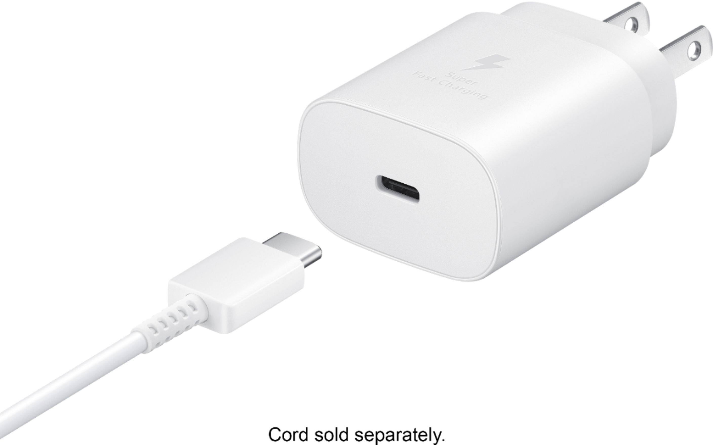 Alt View 12. Samsung - 25W Super Fast Charging Wall Charger USB-C - White.