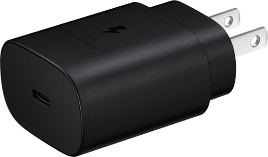 Front Zoom. Samsung - 25W Super Fast Charging Wall Charger USB-C - Black.