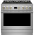 Front. Monogram - 6.2 Cu. Ft. Freestanding Gas Convection Range with 6 Burners - Stainless Steel.