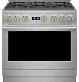 Monogram - 6.2 Cu. Ft. Freestanding Gas Convection Range with Steam Cleaning and 6 Burners - Stainless Steel
