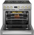 Alt View 12. Monogram - 6.2 Cu. Ft. Freestanding Gas Convection Range with 6 Burners - Stainless Steel.