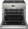 Alt View 13. Monogram - 6.2 Cu. Ft. Freestanding Gas Convection Range with 6 Burners - Stainless Steel.