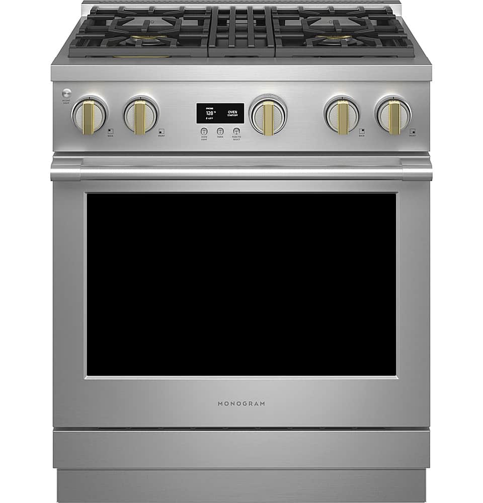 Front. Monogram - 5.7 Cu. Ft. Freestanding Gas Convection Range with 4 Burners - Stainless Steel.