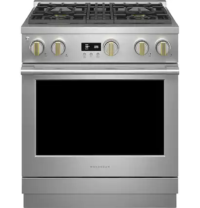 Front. Monogram - 5.7 Cu. Ft. Freestanding Gas Convection Range with 4 Burners - Stainless Steel.