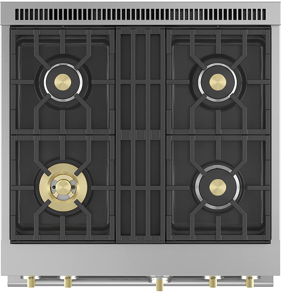 Alt View 11. Monogram - 5.7 Cu. Ft. Freestanding Gas Convection Range with 4 Burners - Stainless Steel.